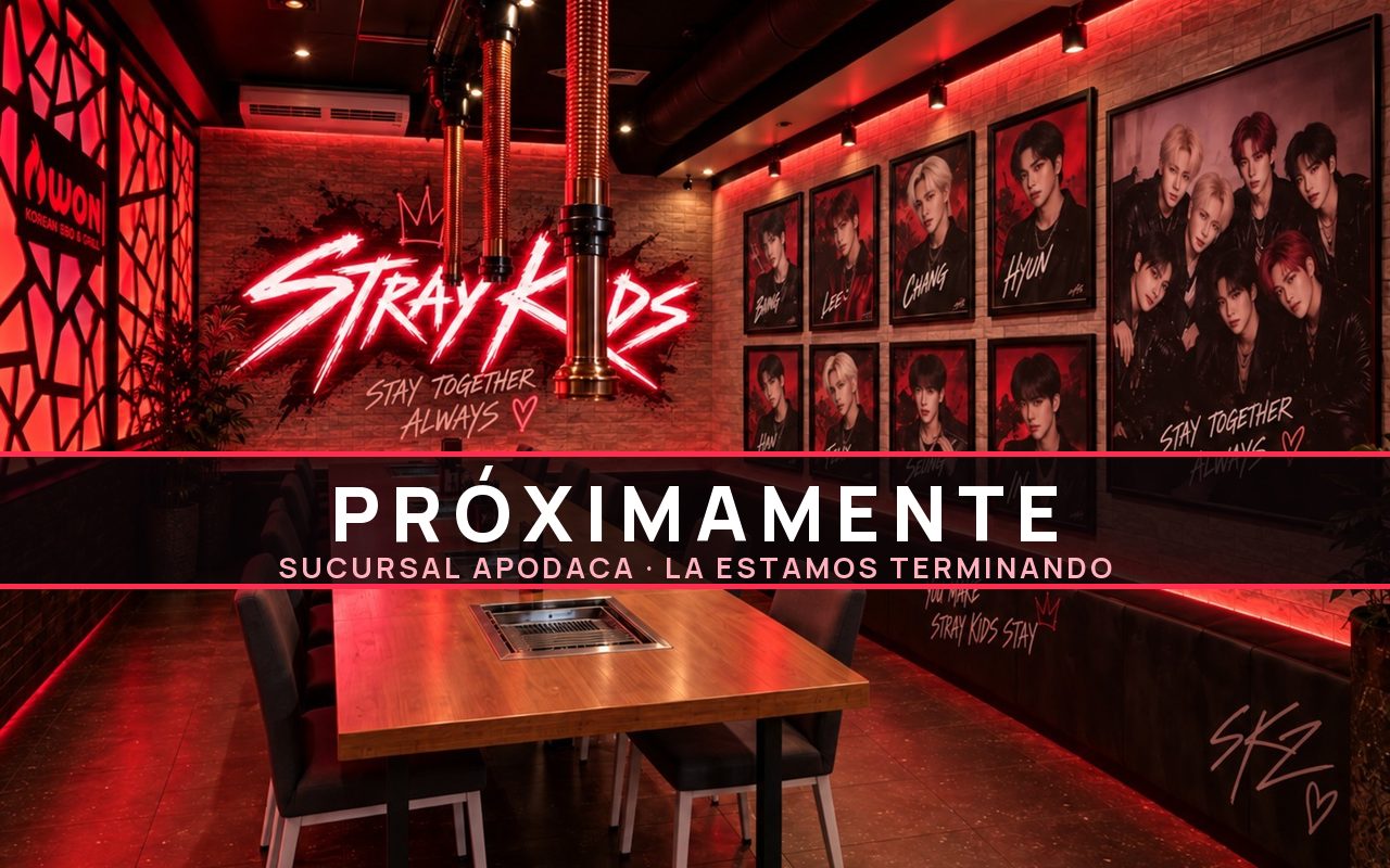 Sala privada temática Stray Kids en WON Korean BBQ Apodaca, próximamente