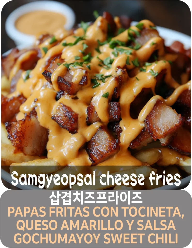 samgyepsal cheese fries