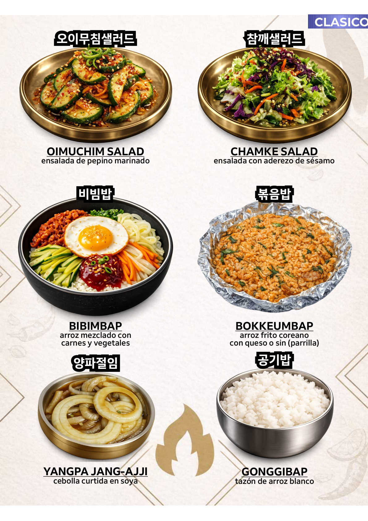 Menú Clásico Won Korean BBQ Grill Monterrey