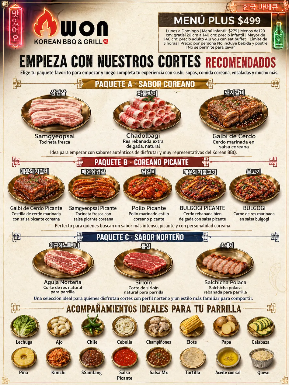 Menú Plus página 1
